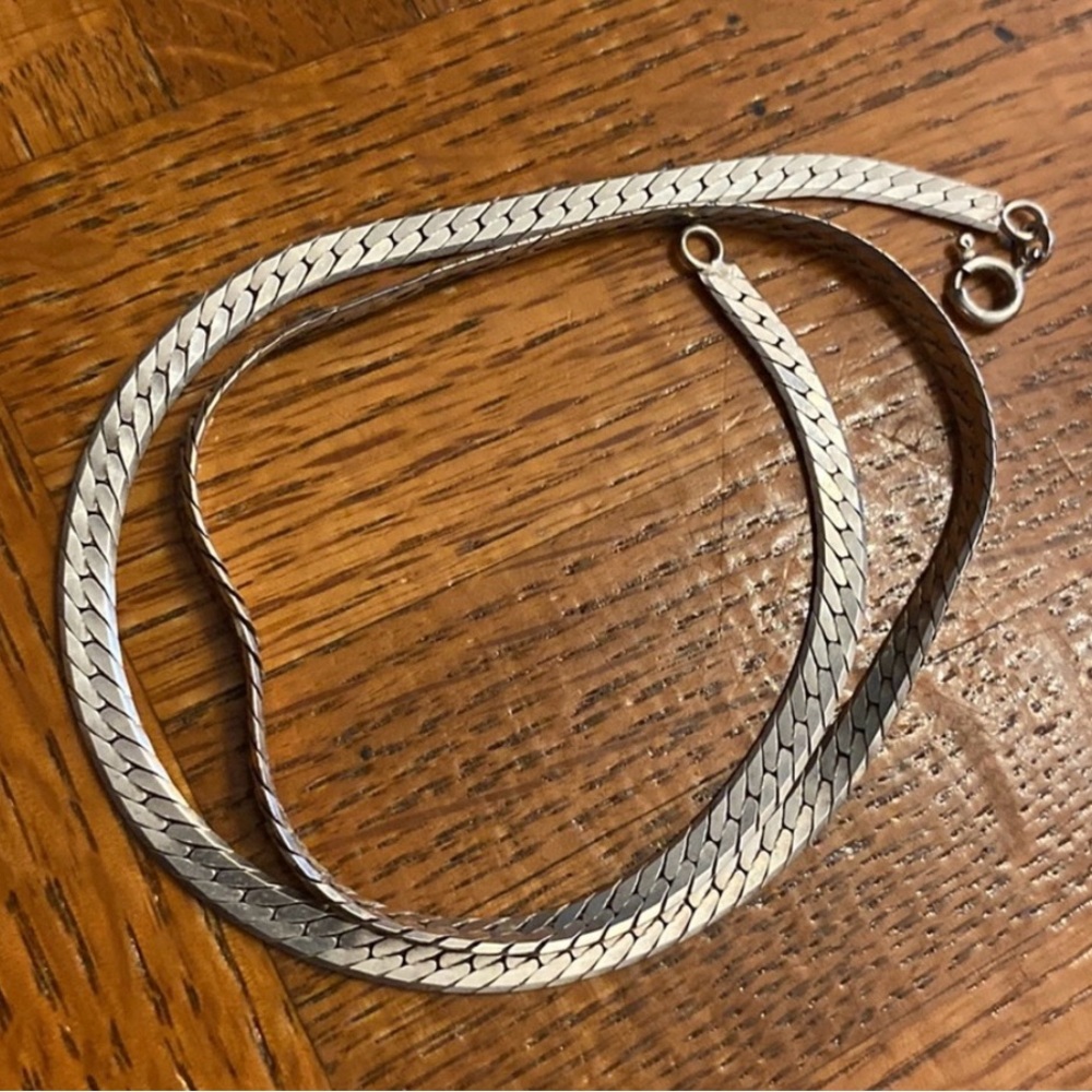 Sterling Silver Solid Serpentine Chain - image 5